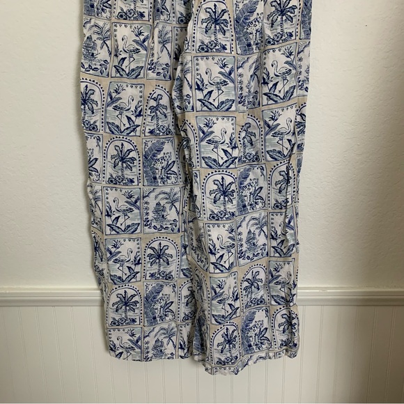 C&C California Women’s 100% Linen Relaxed Wide Leg Pant Women’s M Boho Pockets - Picture 13 of 14
